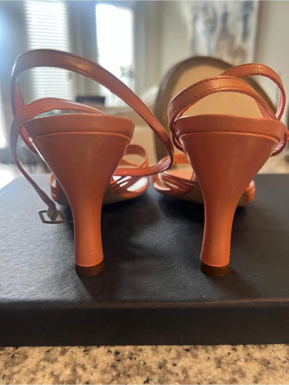 Gianni Bini Peach Knot-Strap Heeled Sandals NEW